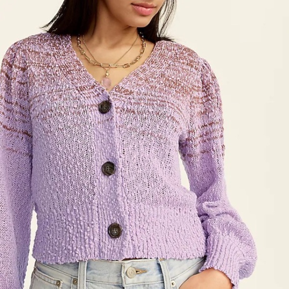 J.Crew. NWT- Reversible Space-dyed Cardigan Sweater